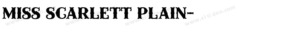 Miss Scarlett Plain字体转换